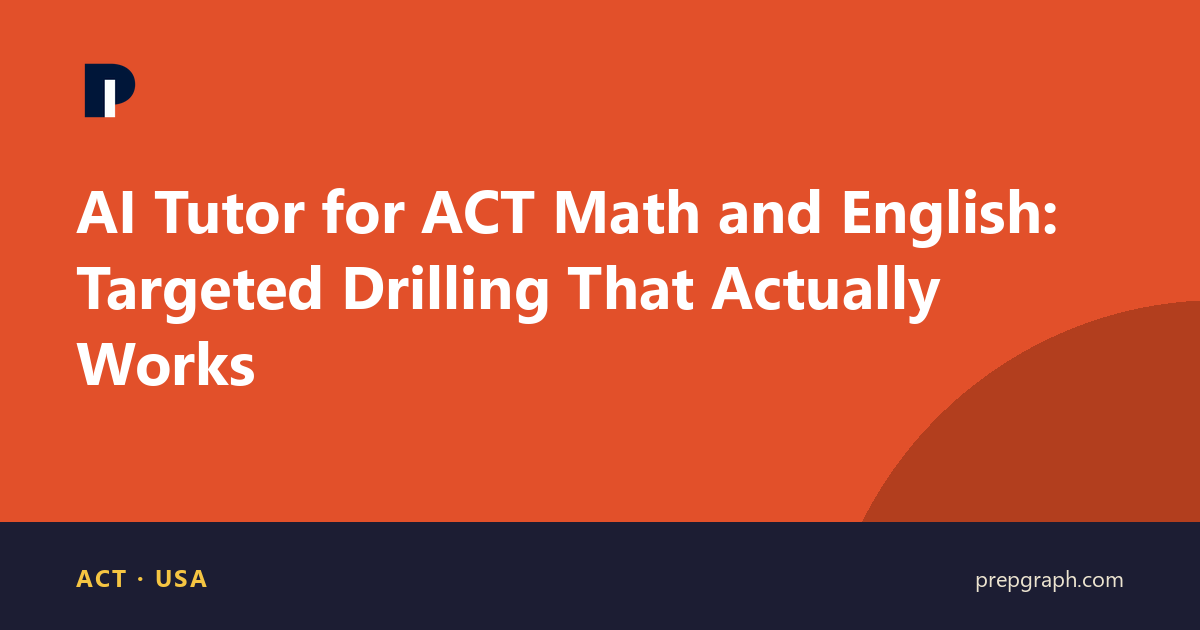 AI Tutor for ACT Math and English: Targeted Drilling That Actually Works