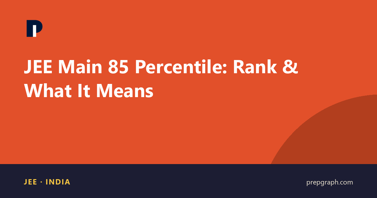 JEE Main 85 Percentile: Rank & What It Means