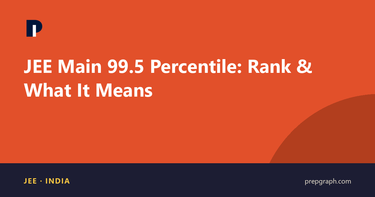 JEE Main 99.5 Percentile: Rank & What It Means