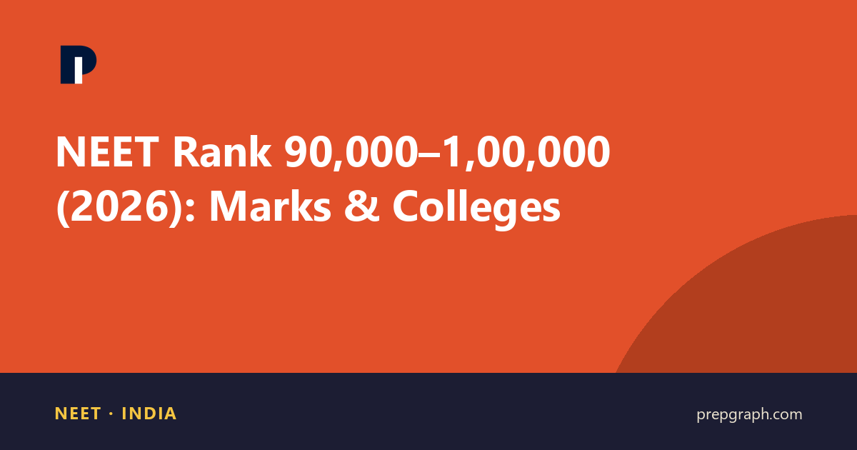 NEET Rank 90,000–1,00,000 (2026): Marks & Colleges